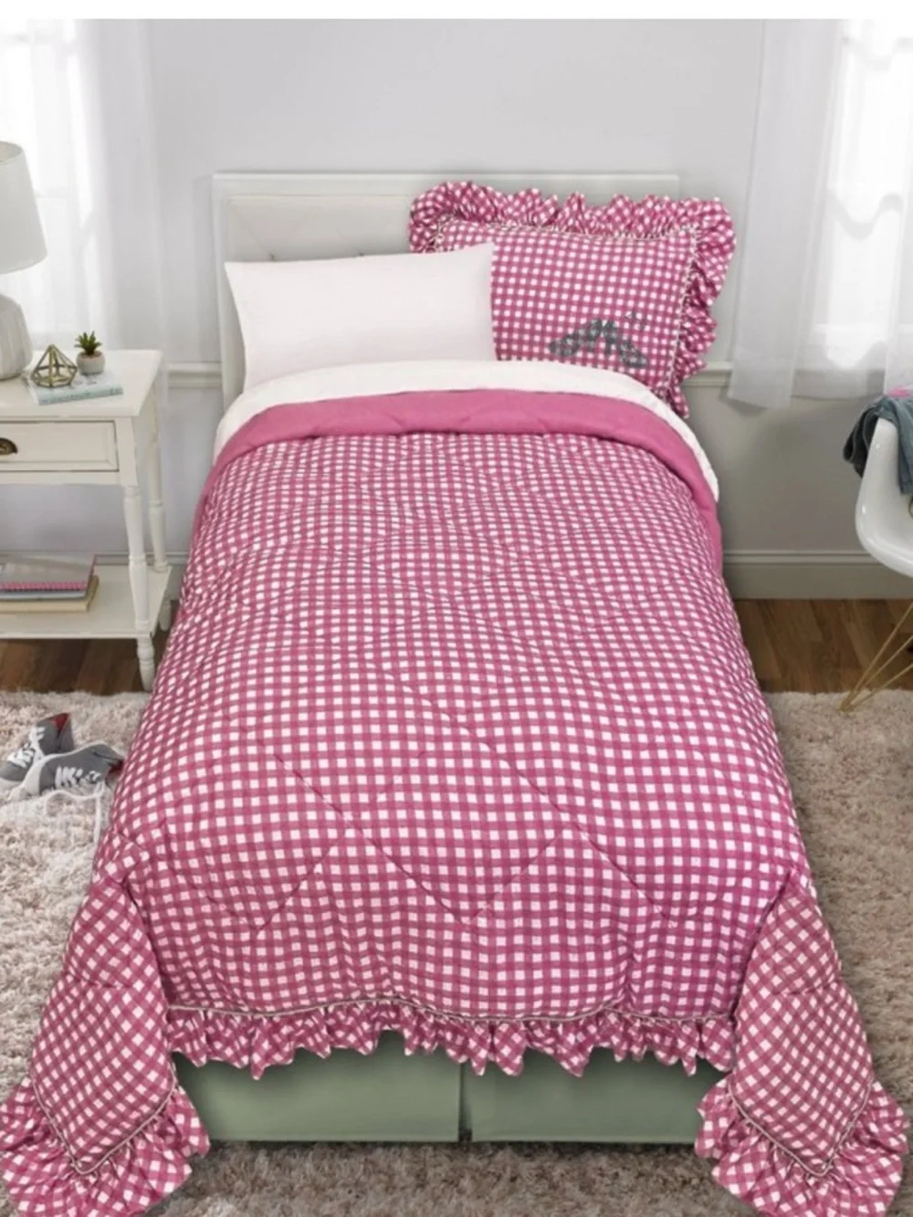 WICKED NWT For Good x Katie Kime Twin gingham Comforter set